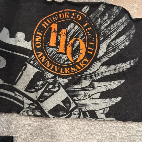 Msftsrep Jaden Smith Harley Davidson Heather Gray Patchwork Hoodie Size Small - Picture 5 of 10